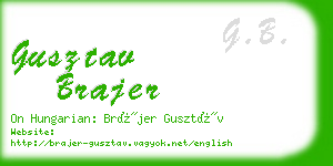 gusztav brajer business card